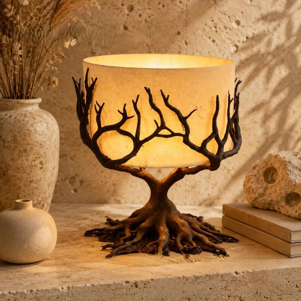 Root Tree Sculpture Table Lamp