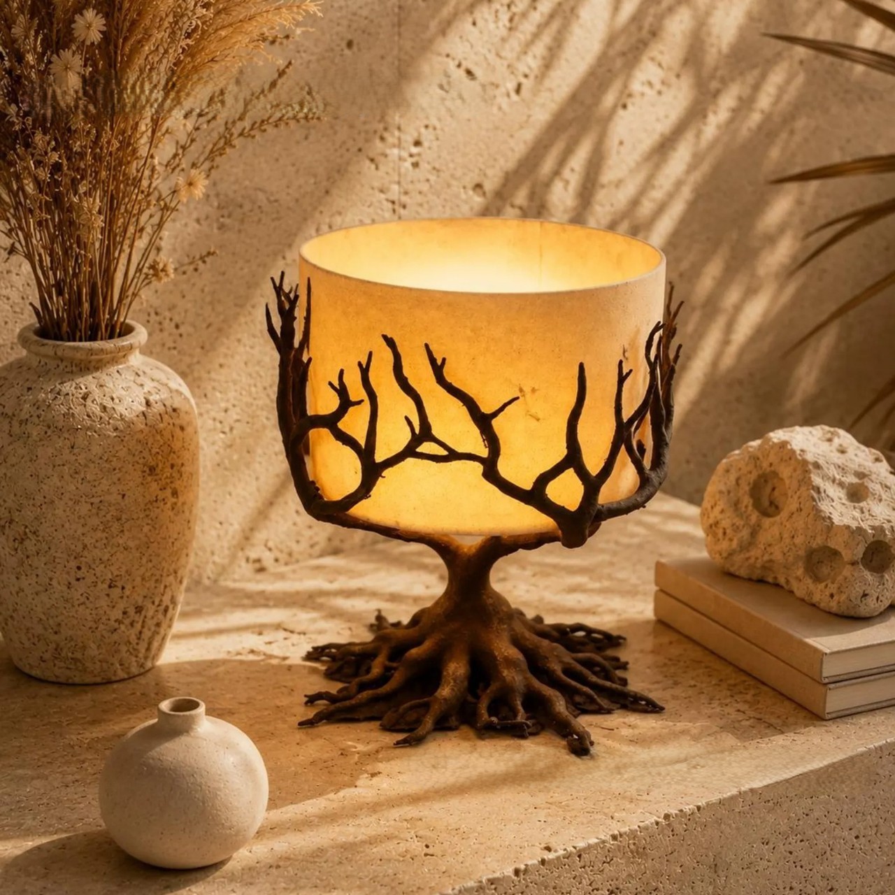 Root Tree Sculpture Table Lamp