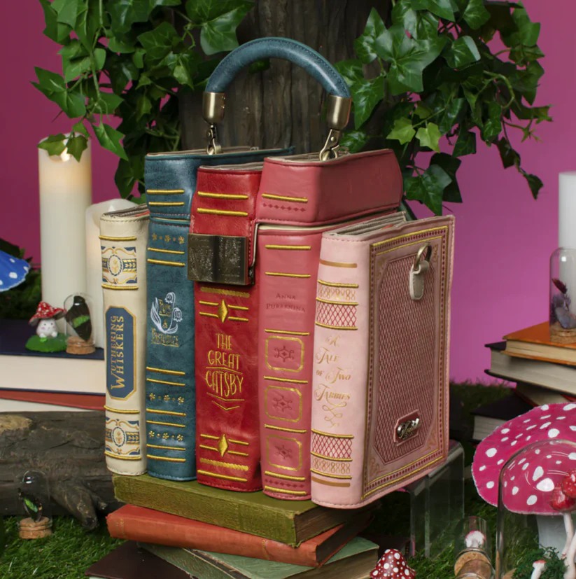 📚Vintage Stacked Novel Book Box Handbag, Literary Book Lover Crossbody Satchel