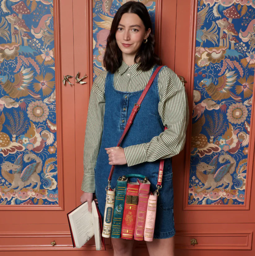 📚Vintage Stacked Novel Book Box Handbag, Literary Book Lover Crossbody Satchel