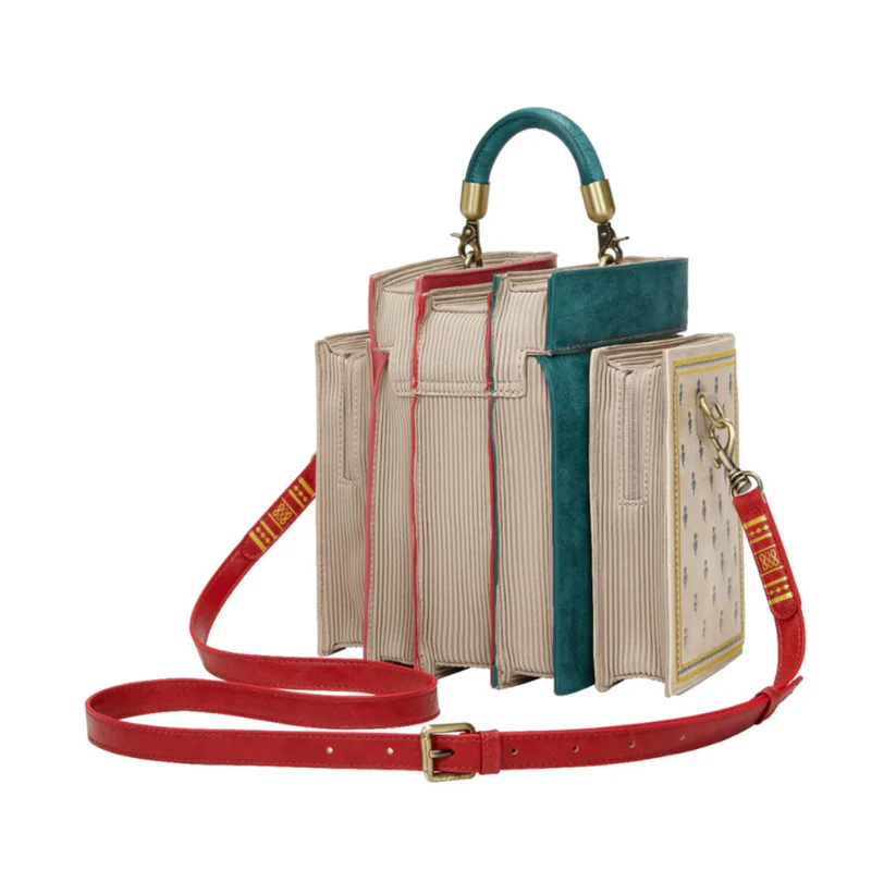 📚Vintage Stacked Novel Book Box Handbag, Literary Book Lover Crossbody Satchel