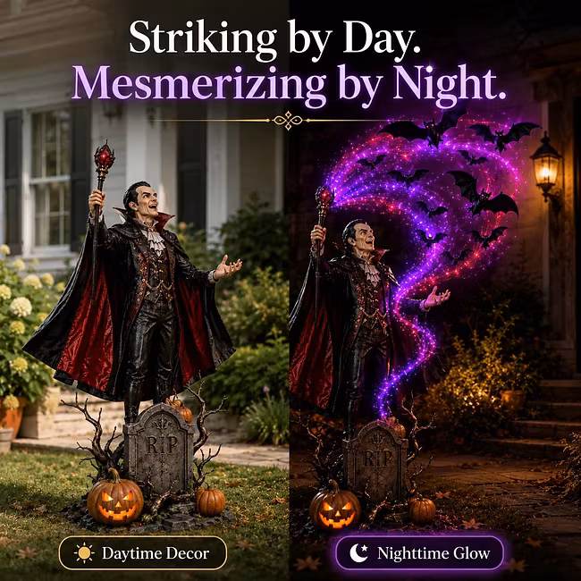 🦇Vampire Summoning Bats Garden Light