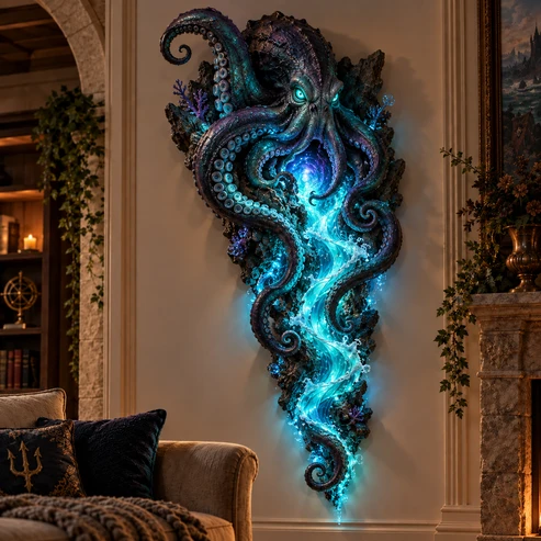 🌊✨ Enchanted Ocean Legends™ Lighted Wall Décor Collection 🐋🧜‍♀️