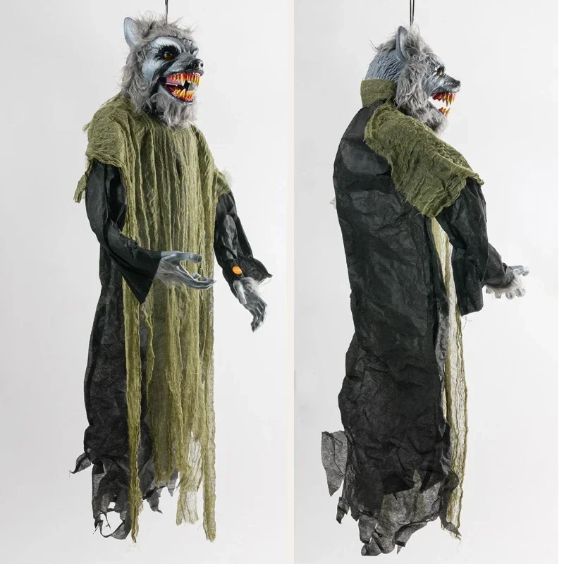 Hanging Werewolf Halloween Animatronic Decor