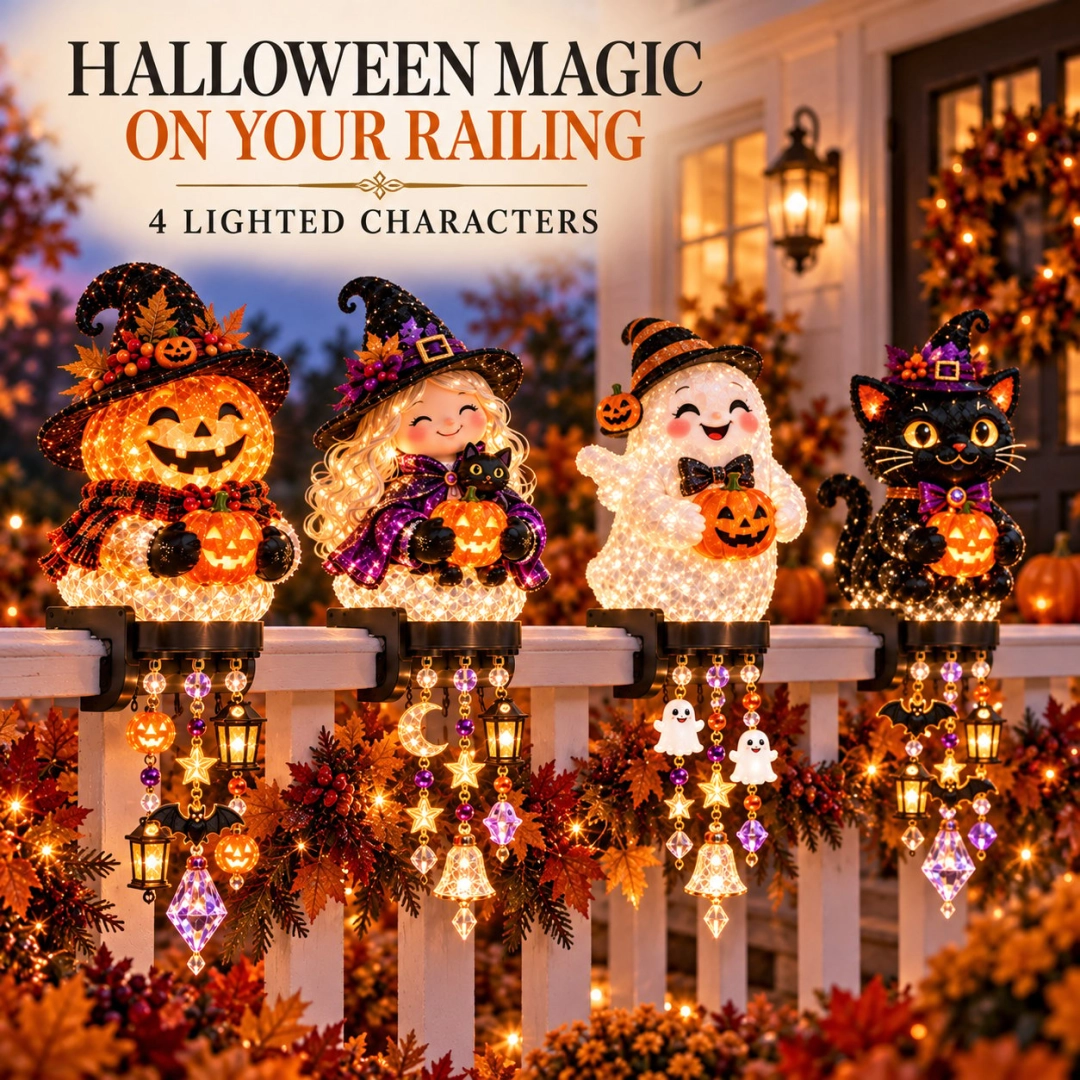 🎃Halloween Porch Magic Cascade Railing Lights
