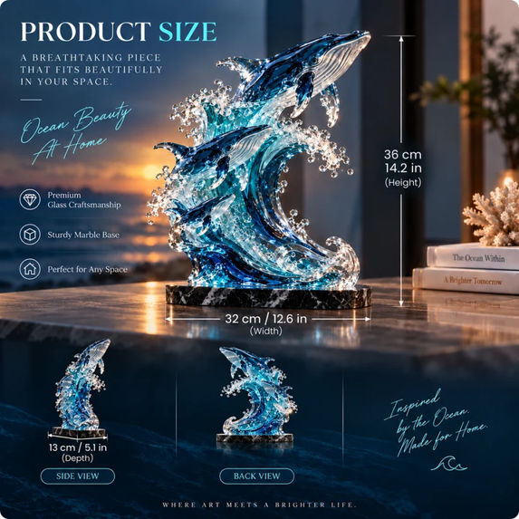 🌊Ocean Spirit Whale Sculpture