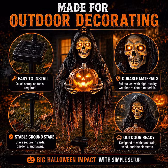 💀 Soul Collector Pumpkin Edition Animated Halloween Yard Decoration