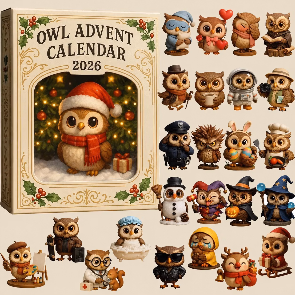 Owl Advent Calendar 2026🎁 24 Gifts Inside!