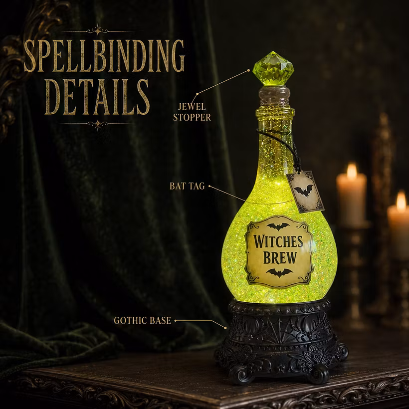 🧙✨Lighted Enchanted Tonic Poison Bottle Glitter Globe