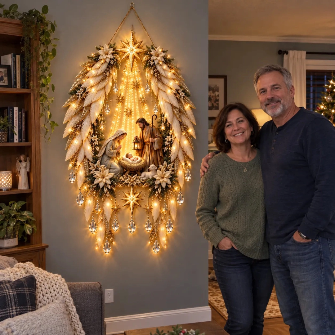 ✨👼 3D Heavenly Angel Wings Nativity Light✨