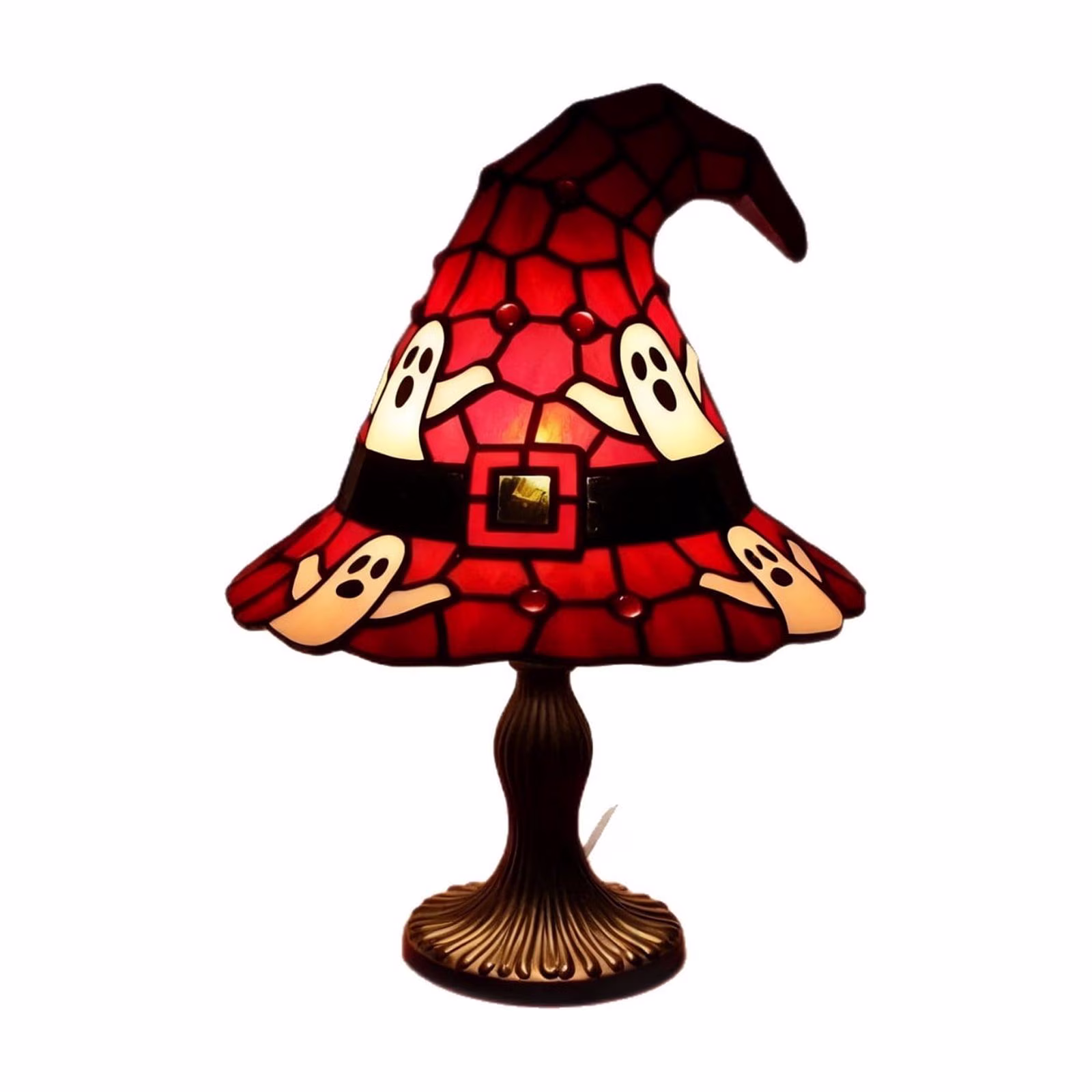 🧙Halloween Witch Hat Stained Glass Tiffany Table Lamp