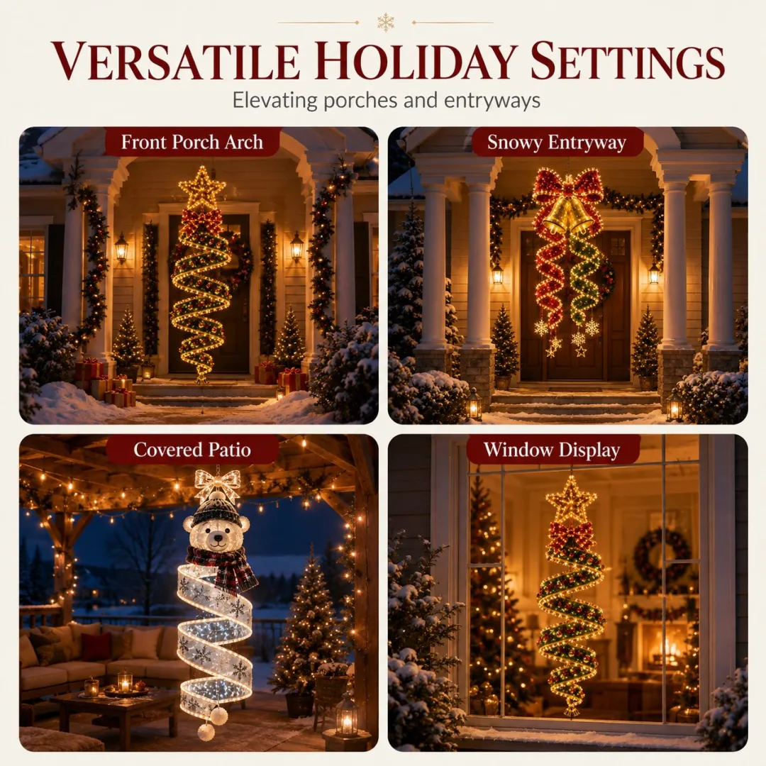 🎄Christmas Magic Spiral Hanging LED Light Collection