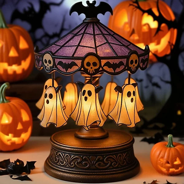 🎡Halloween Rotating Carousel Table Lamp
