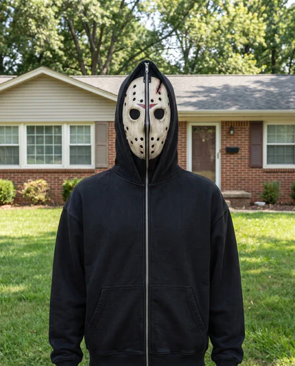 Horror Zip Hoodie Halloween Costume Sweatshirt 