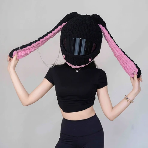🏍️Hand‑Crocheted Motorcycle Helmet Cover