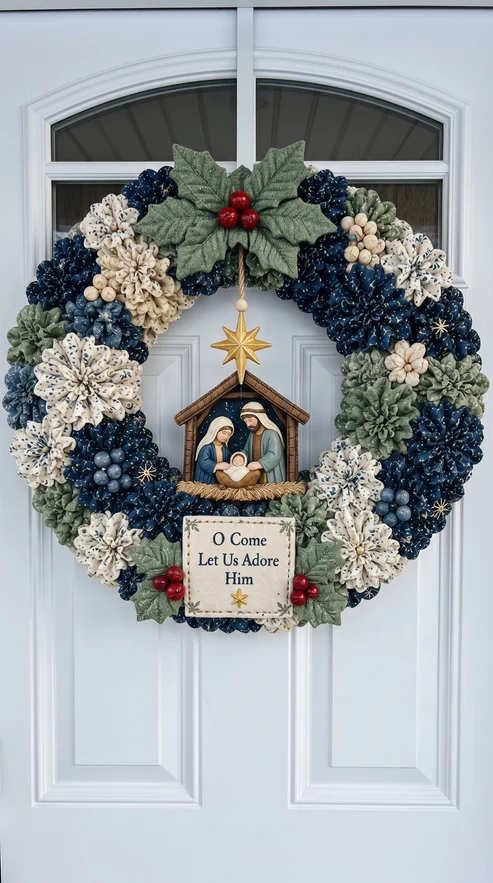 🌸DIY Poke‑Art Christmas Wreath Kit