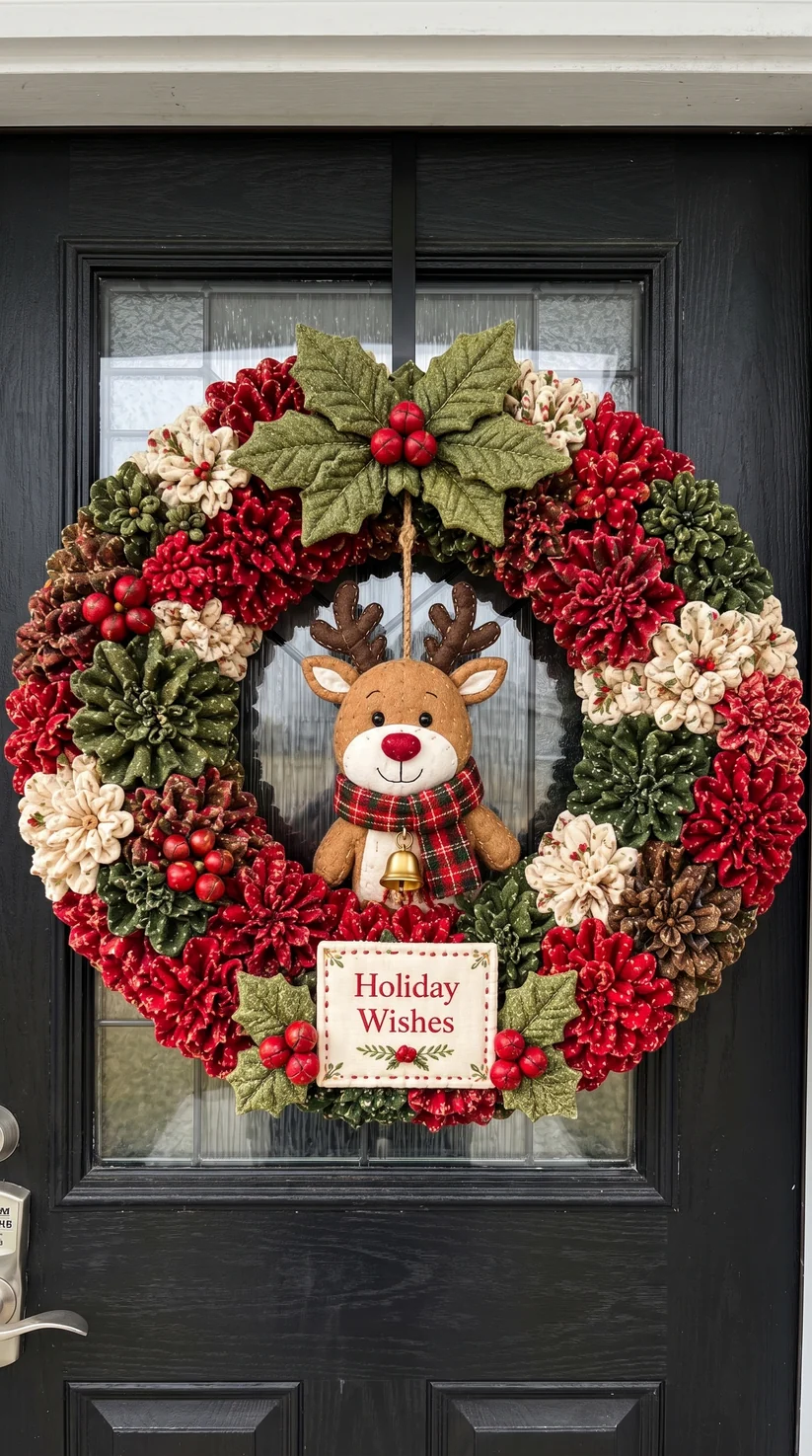 🌸DIY Poke‑Art Christmas Wreath Kit