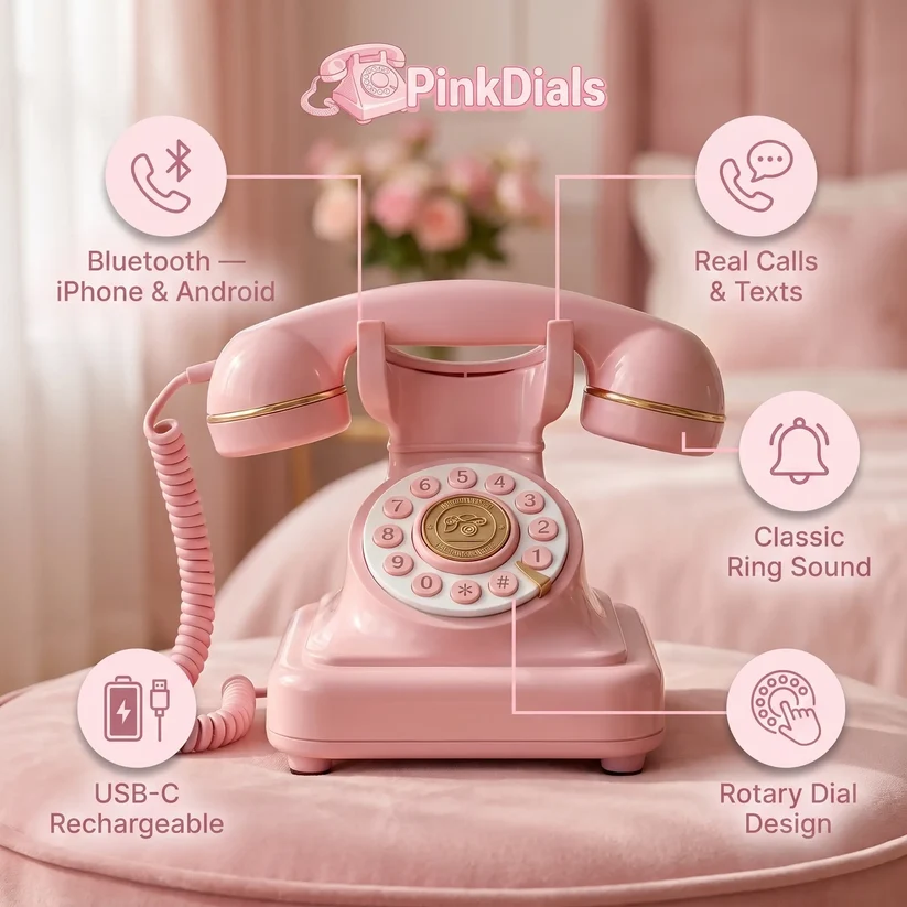 📞Vintage Rotary Bluetooth Telephone