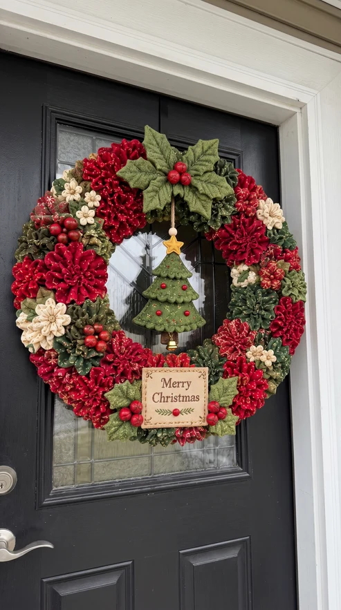🌸DIY Poke‑Art Christmas Wreath Kit