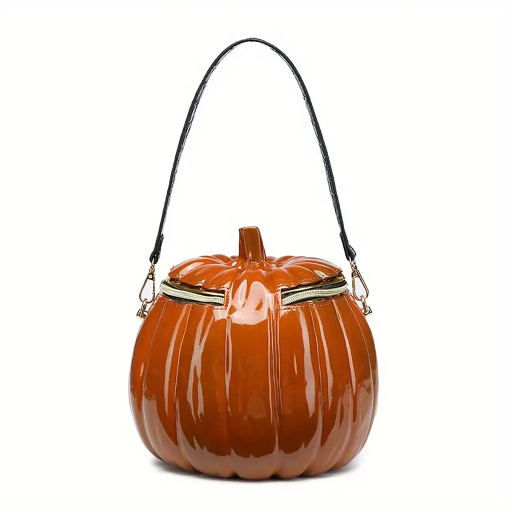 Pumpkin Jack O'Lantern Crossbody Handbag