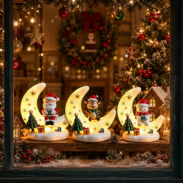🌙Christmas Moon Shape LED Night Light