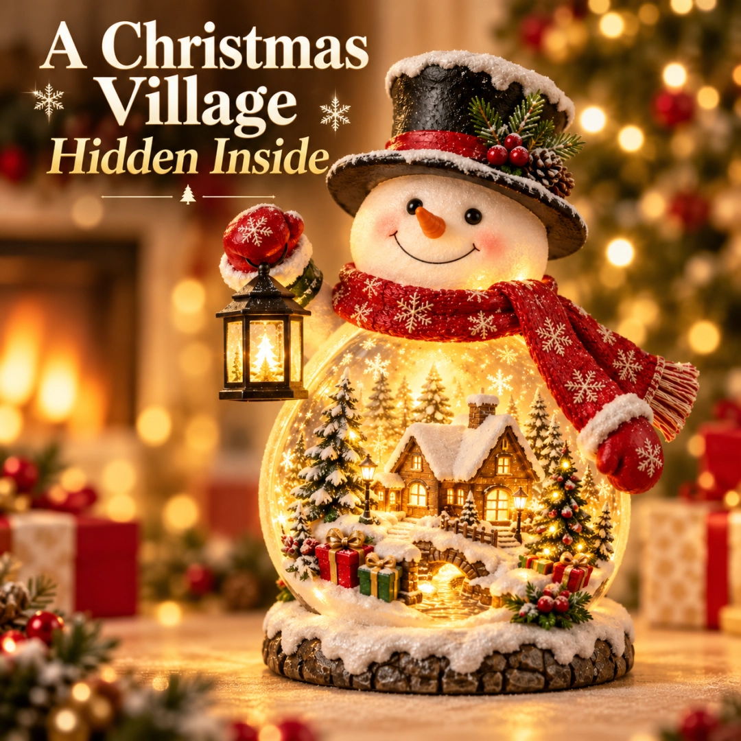 ⛄✨Christmas Village Snowman Glow Tabletop Decor✨