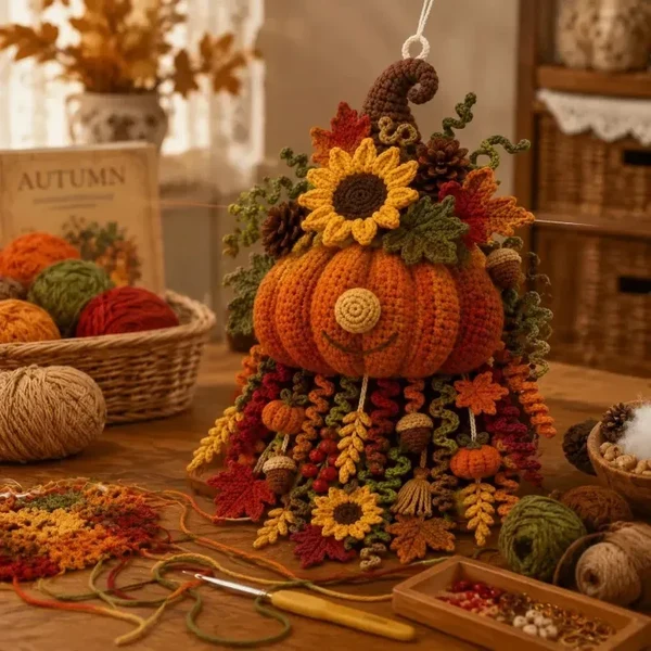 🧶🎃 DIY Seasonal 3D Crochet Door Hanger Kit Collection 