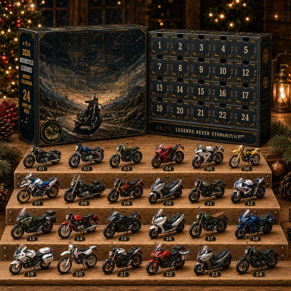 Advent Calendar – 24 Mini Motorcycle Collectible🏍️