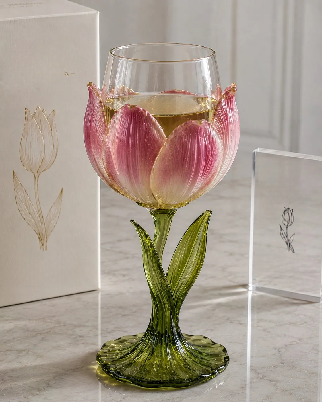 The Bloom Collection – Floral Stemless Wine Glasses | Handcrafted Set🌸