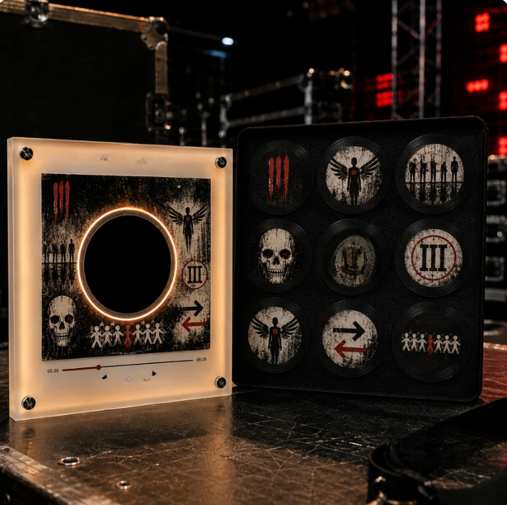 Vinyl Tribute Frame – Illuminated Display Music Player🎵