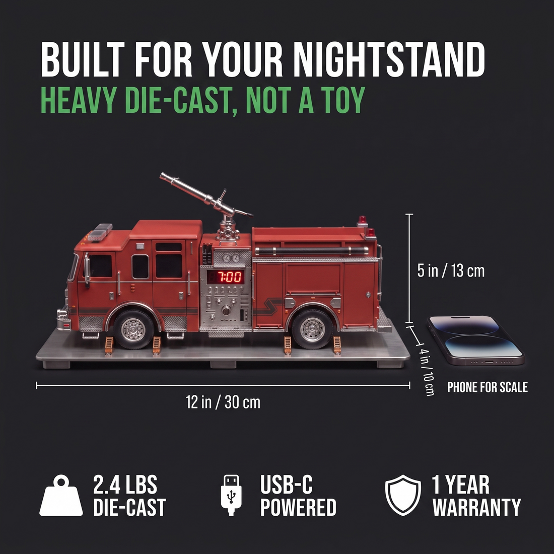 RescueCall™ Fire Truck Alarm Clock