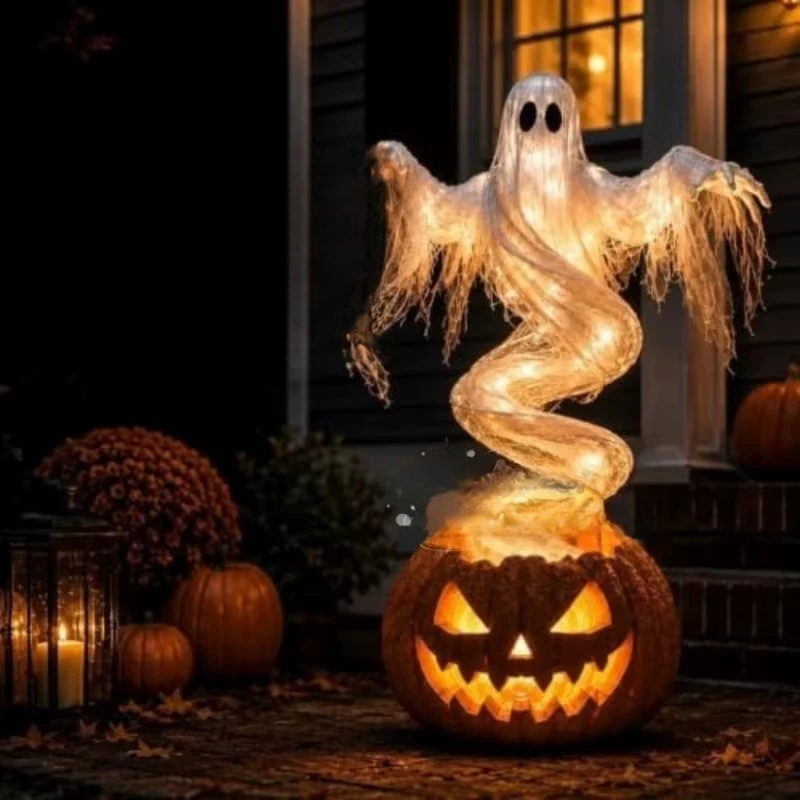 Rising Ghost Pumpkin Light | Spooky Halloween Decor🎃
