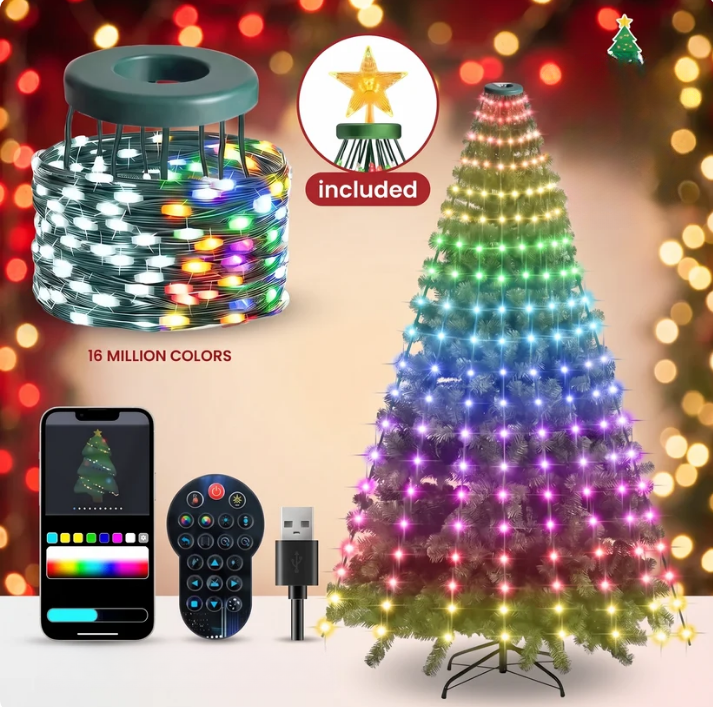  Smart LED Tree Lights with App Control🎄