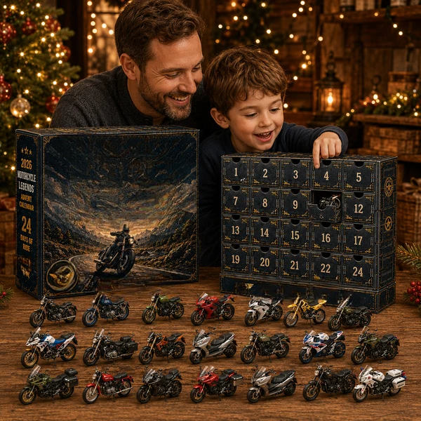 Advent Calendar – 24 Mini Motorcycle Collectible🏍️
