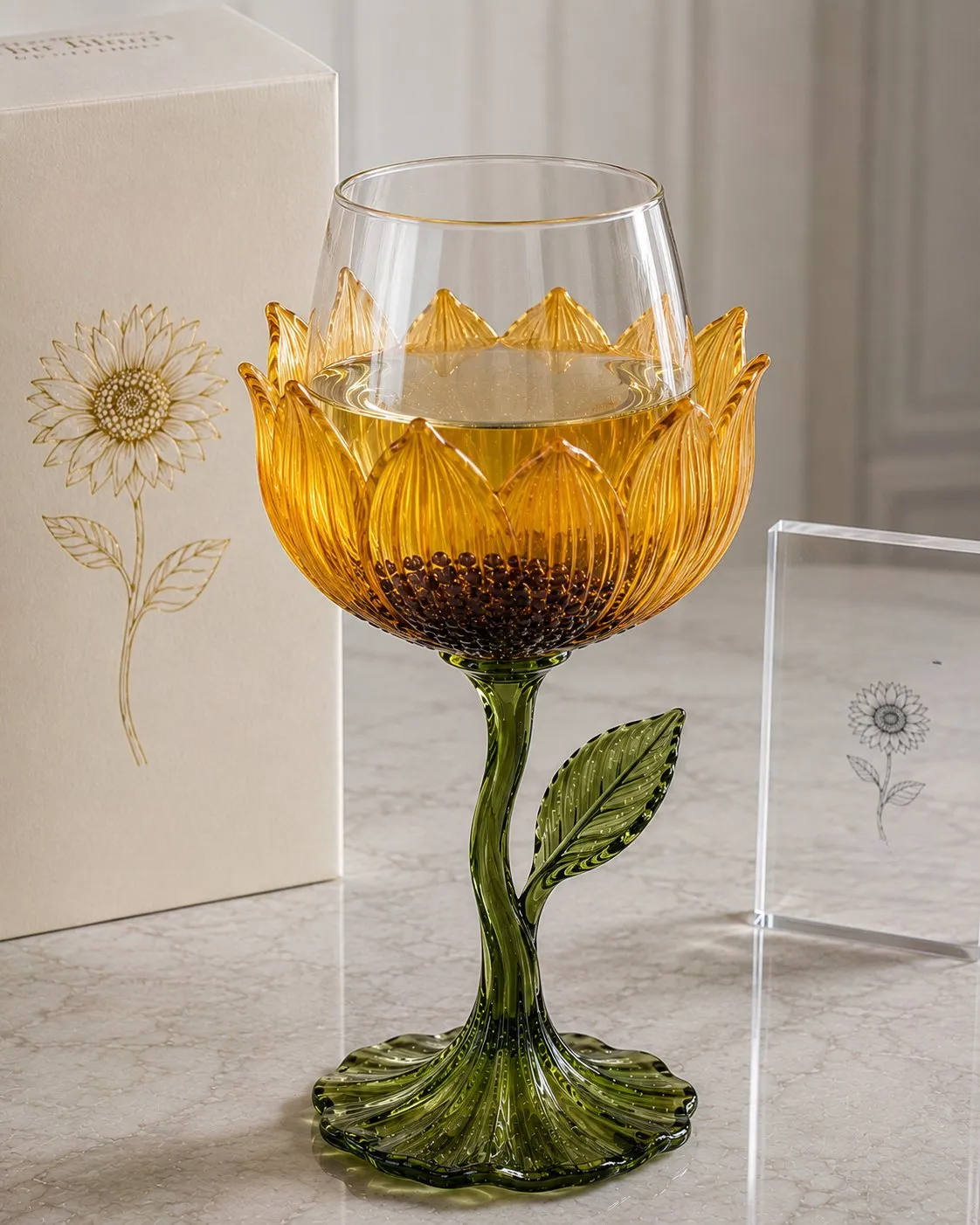 The Bloom Collection – Floral Stemless Wine Glasses | Handcrafted Set🌸