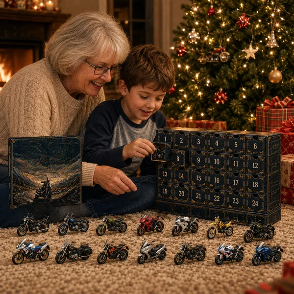 Advent Calendar – 24 Mini Motorcycle Collectible🏍️