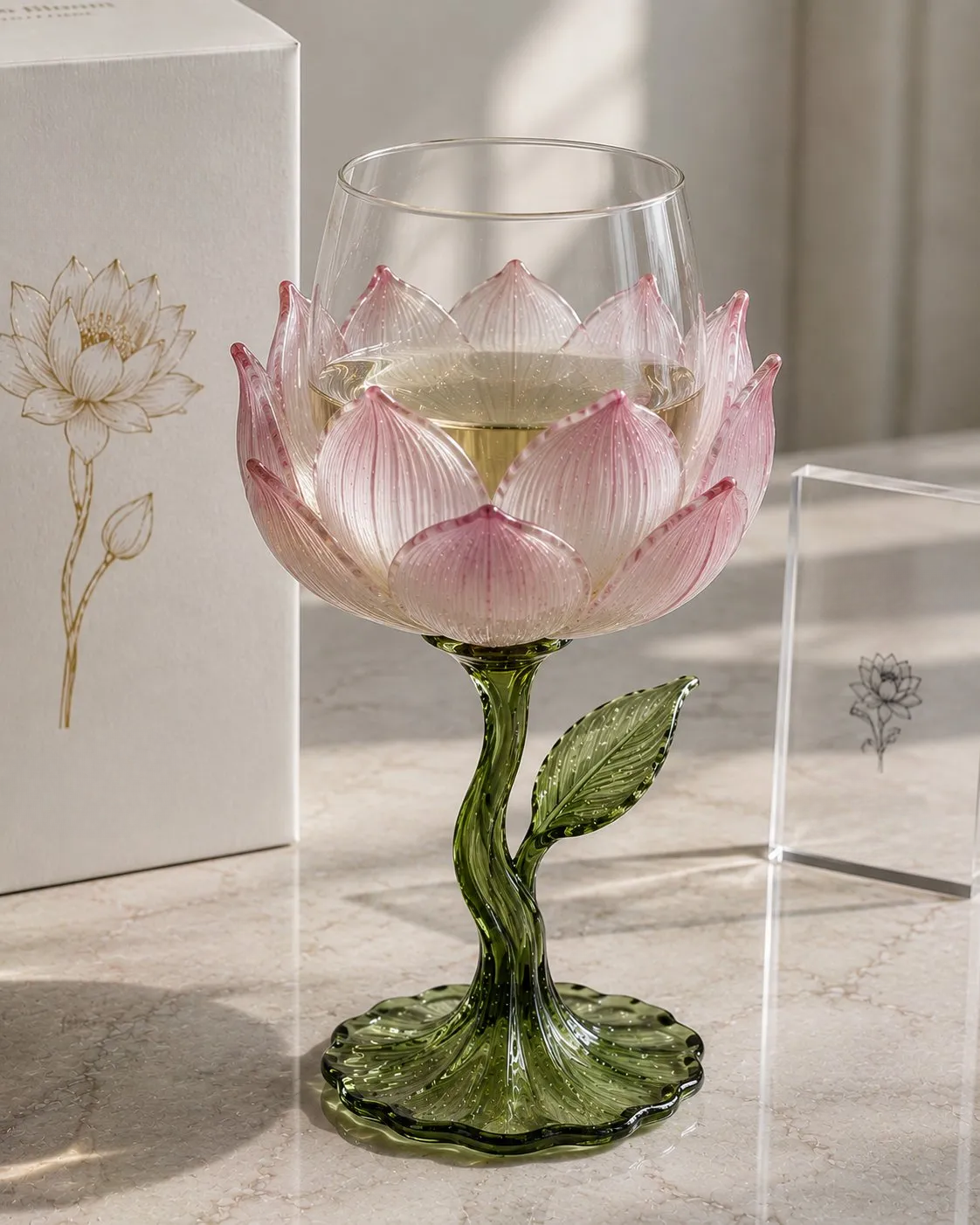The Bloom Collection – Floral Stemless Wine Glasses | Handcrafted Set🌸
