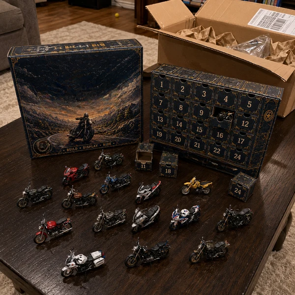 Advent Calendar – 24 Mini Motorcycle Collectible🏍️