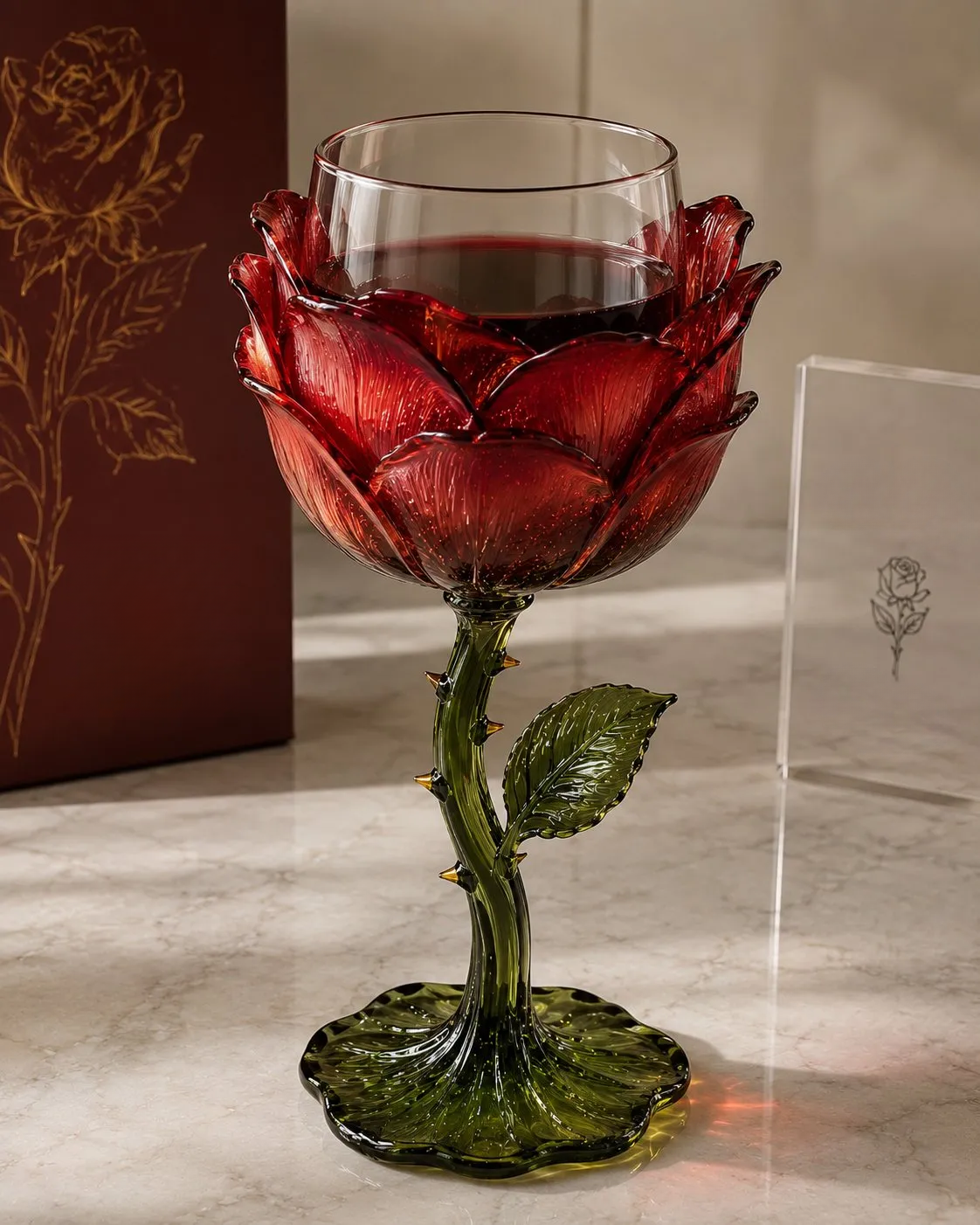 The Bloom Collection – Floral Stemless Wine Glasses | Handcrafted Set🌸