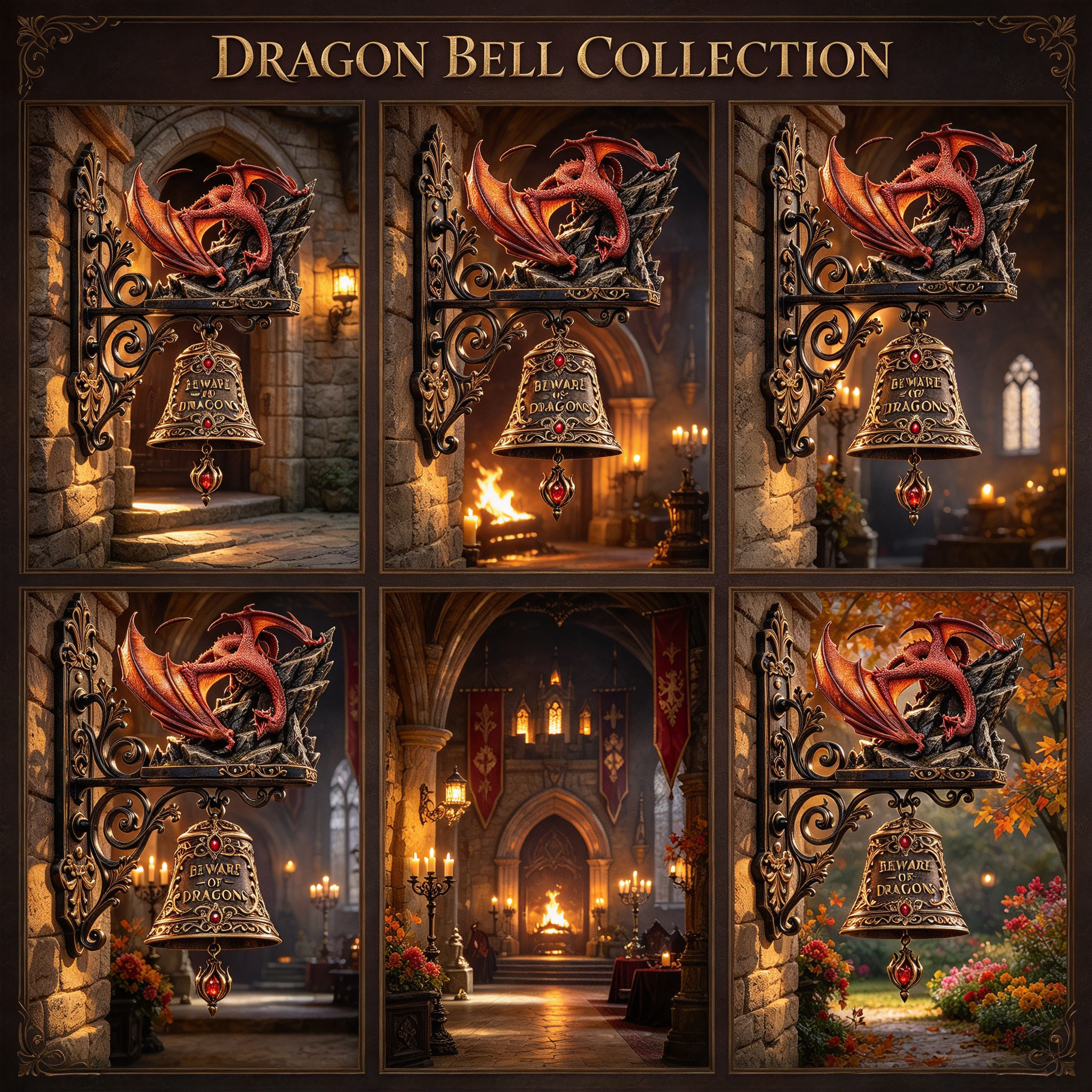 🐉 Elder Guardian Door Chime – Gothic Dragon & Gargoyle Wall Bell 🐉
