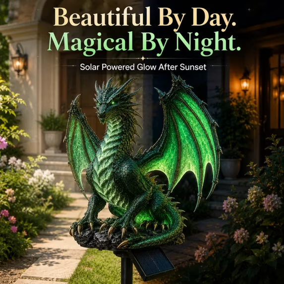 🐉 Dragon Guardian Solar Garden Light