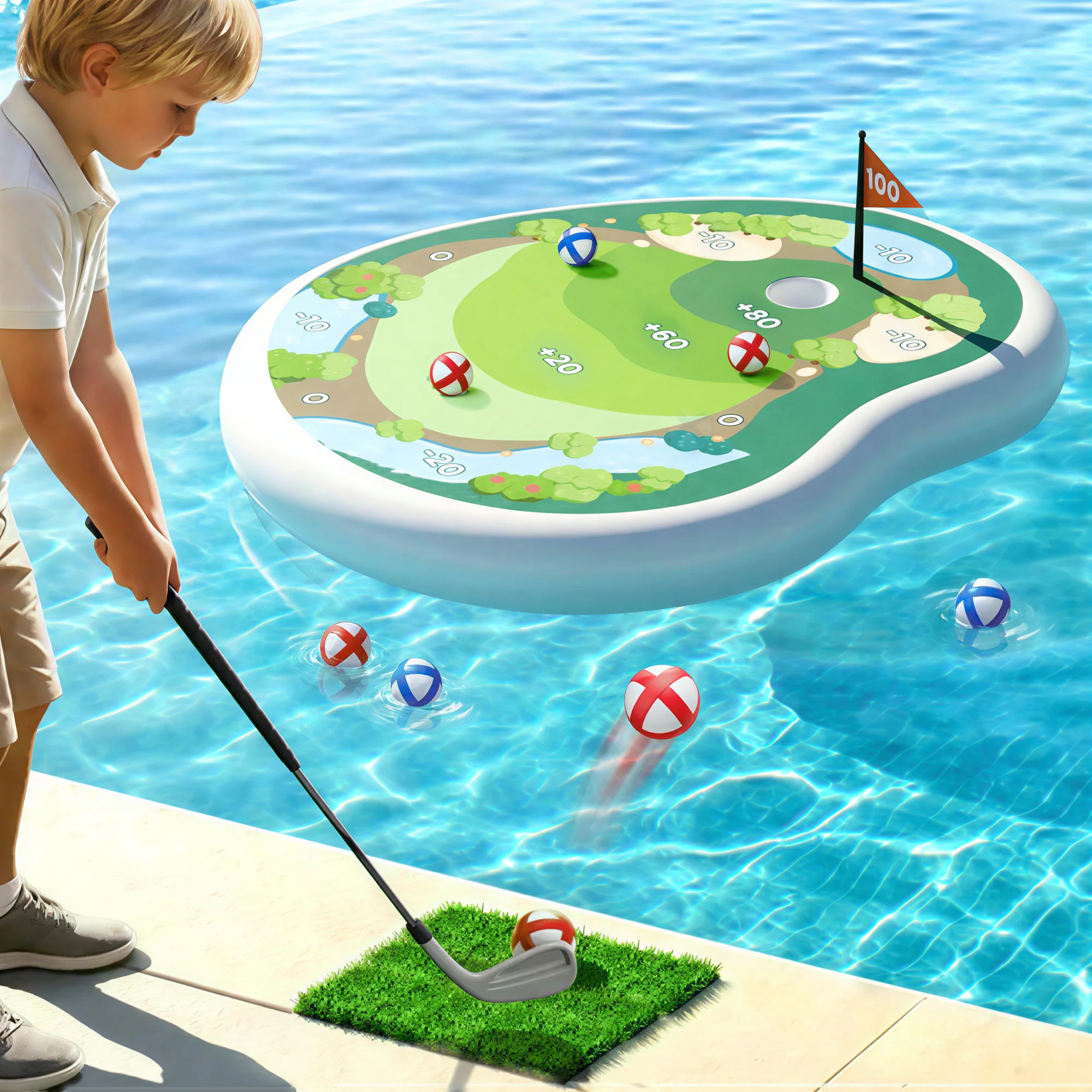 Inflatable Golf Pool Toy | Floating Water Game for All Ages ⛳️