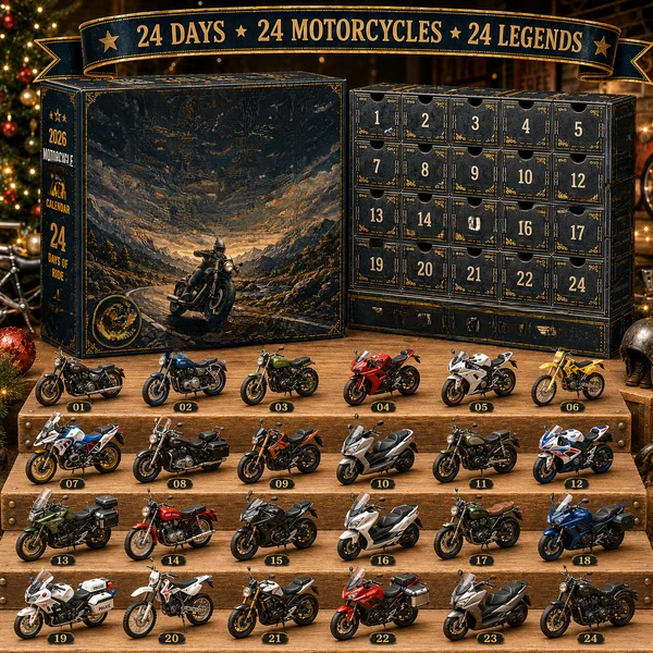 Advent Calendar – 24 Mini Motorcycle Collectible🏍️