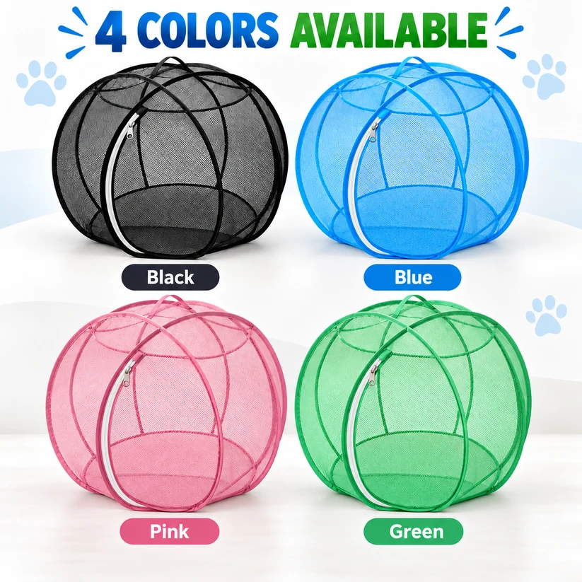 🔥 LAST DAY 49% OFF 🔥 Portable Pop-Up Cat Playpen | Breathable Mesh Enclosure for Indoor & Outdoor 🐱🌿