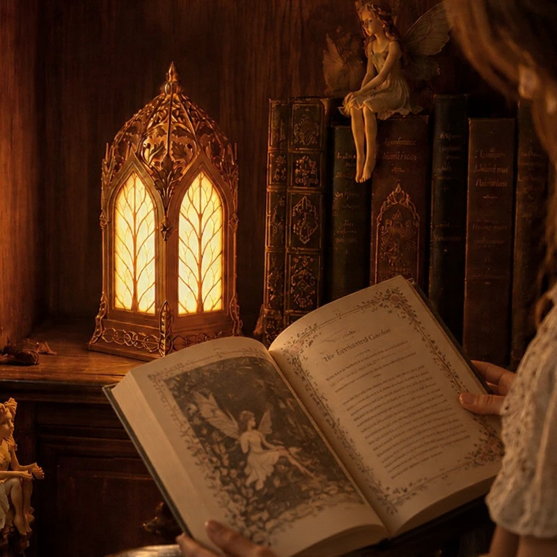 Elven Gold Lantern Lamp