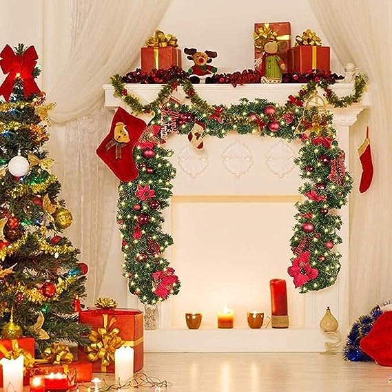 Odot Christmas Decorations, 9FT Christmas Garland ...