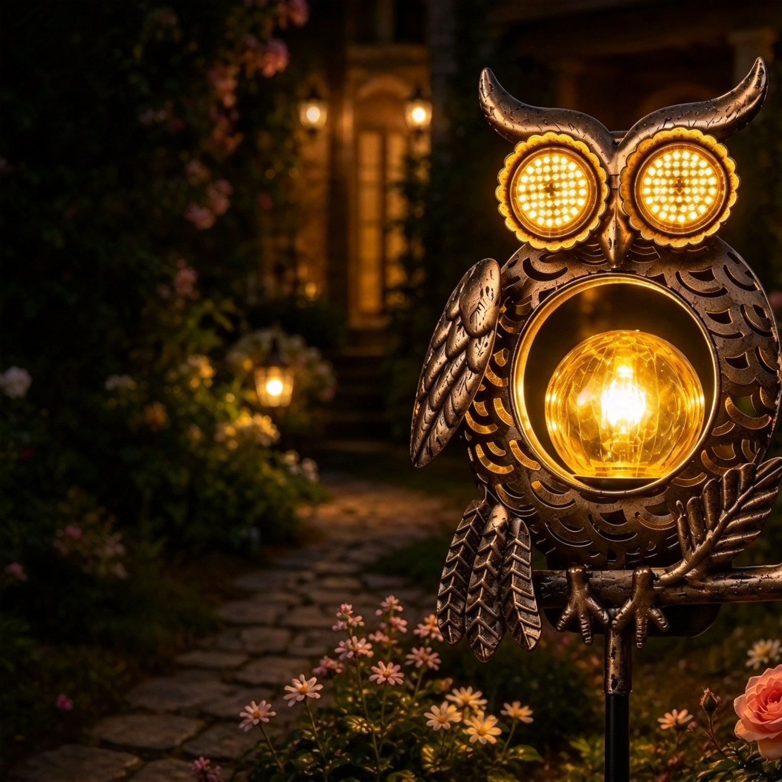✨ Mystic Glow – Solar-Powered Skull & Owl Garden Lights ✨