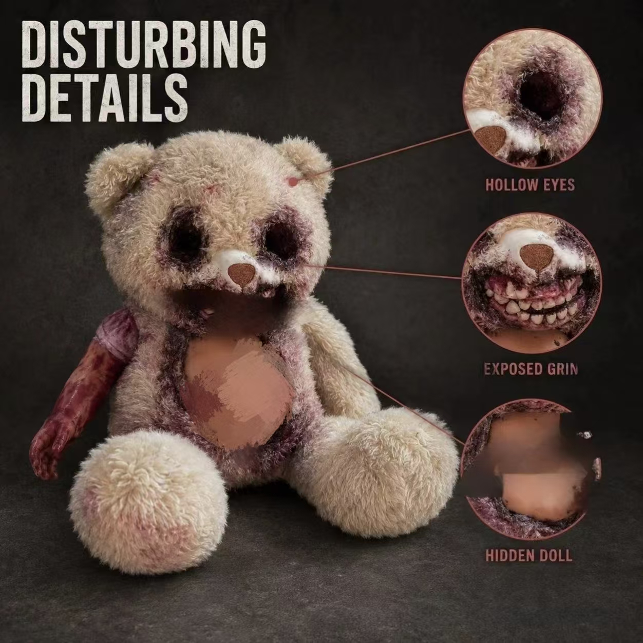 Silent Screams™ Creepy Teddy Bear