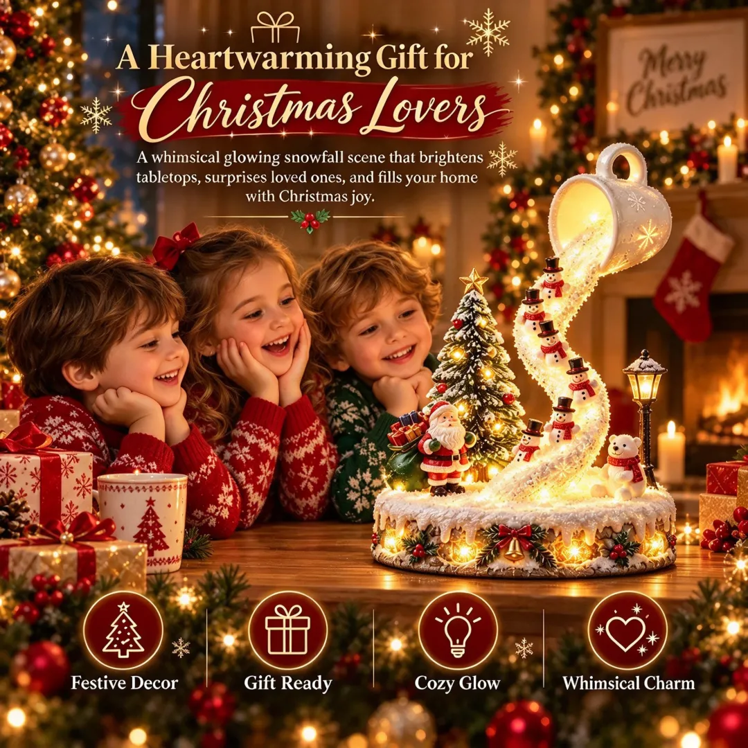 🔥 LAST DAY 49% OFF 🔥🎄🎅 2 Styles Pre-lit Christmas Village Tabletop Figurine