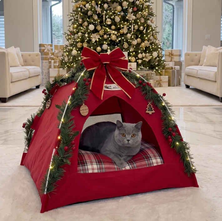 🔥 49% OFF THIS WEEK! 🎄 Give Your Pet Their Own Magical Christmas Hideaway! ✨